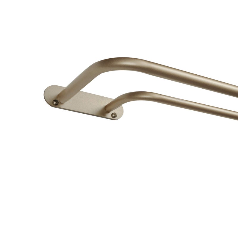 EXCLUSIVE HOME Fetter Wrap Around Double Curtain Rod Gold 5272