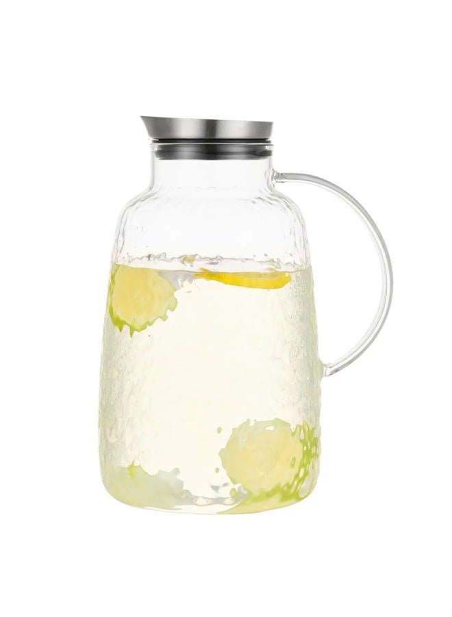 Purefold Glass Pitcher, 105oz Water Large Pitcher with Lid, Heat Resistant Borosilicate Jug for Iced Tea, Juice, Milk, Cold or Hot Beveragesr Easy Clean - Image 1