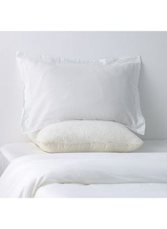 DANUBE HOME Bliss 2 - Pieces Cotton Twin Duvet Cover Set Soft, Breathable, And Comfortable Bedding Stylish Duvet And Pillow sham for a Cozy, Elegant Bedroom 135x200 cm, 50x75 cm White  - Image 5