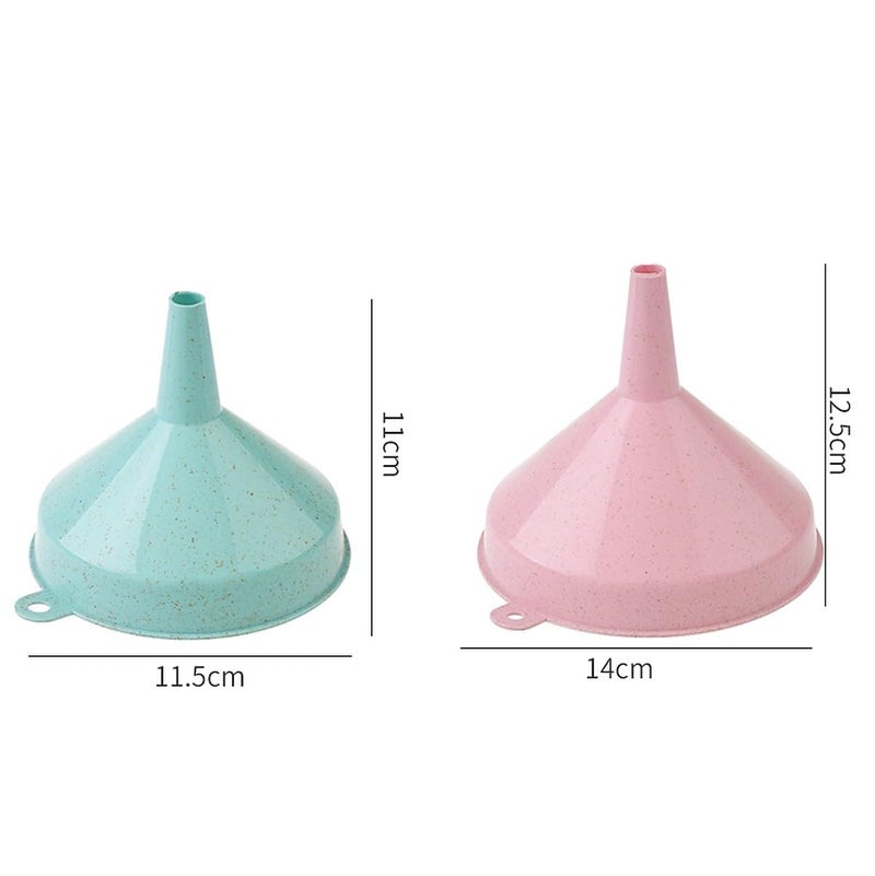 Wolpin Plastic Funnel for Kitchen Use Set of 2 Pcs for Oil Dispenser Transfers to Container Water Juice Ghee Multifunctional - Image 3