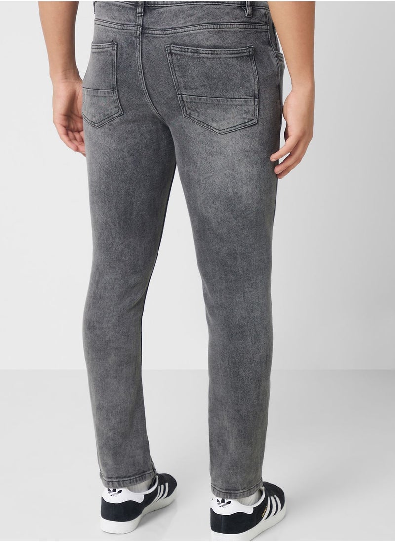 Seventy Five - Slim Fit Washed Jeans - Image 1