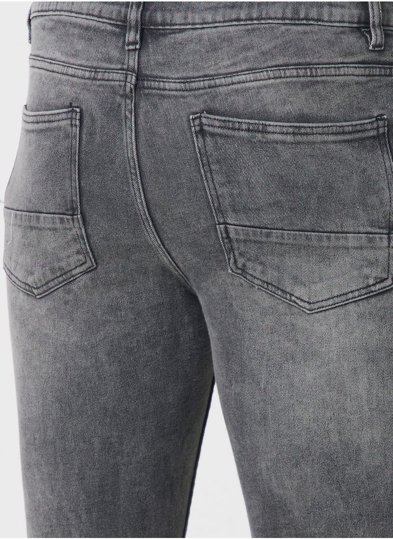 Seventy Five - Slim Fit Washed Jeans - Image 1