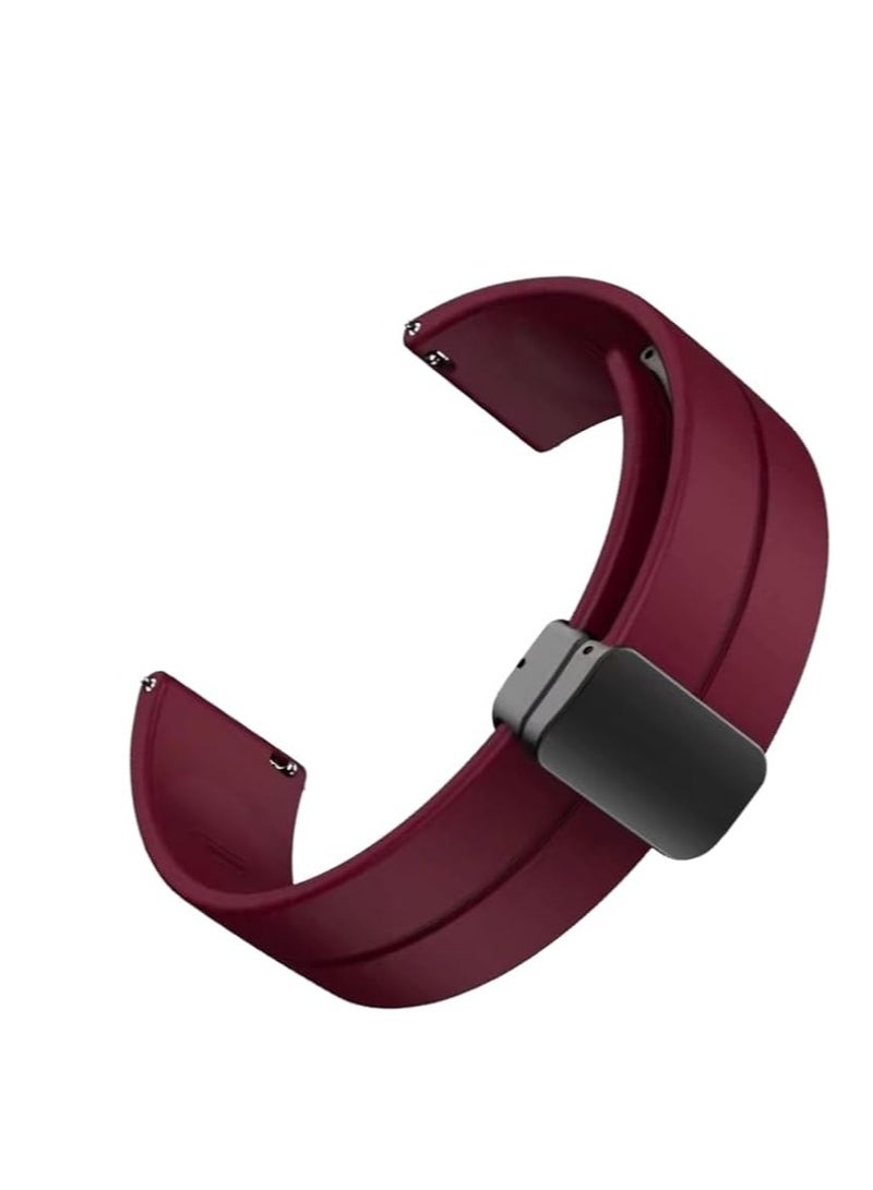 22MM المغناطيسي مشبك لينة سيليكون الرياضة حزام الفرقة لمي ووتش تدور، تدور نشط / ماكسيما ماكس برو X4 / بيبل أسباير الذكية ووتش للرجال والنساء