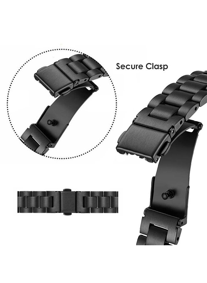 O Ozone Metal Watch Strap Compatible With Xiaomi Mi Band 7/6/5 3 beads Stainless Steel Adjustable Smartwatch Replacement Straps for Men Women - Image 4