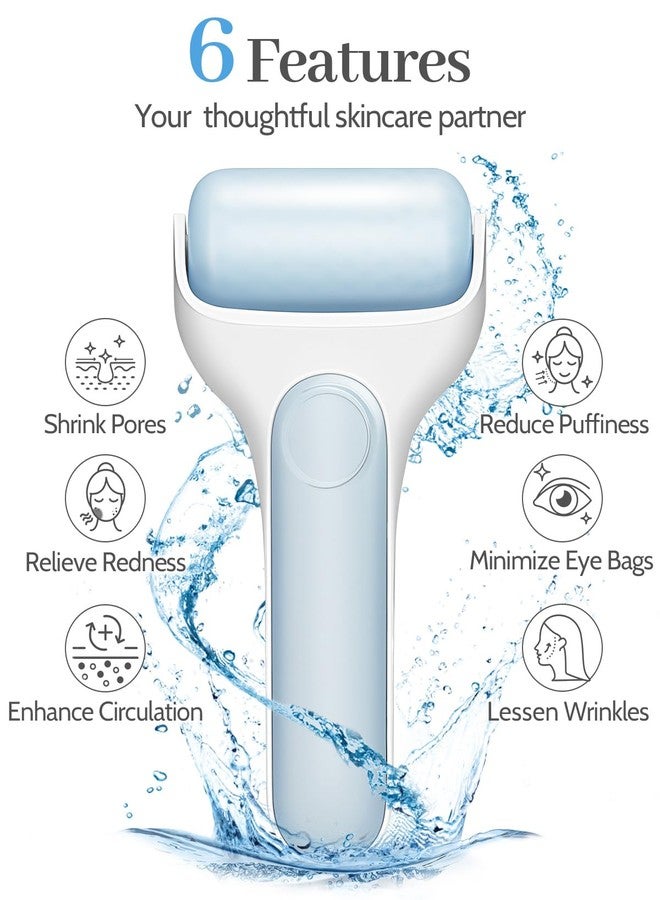 MORGLES Ice Roller for Face, Premium Facial Roller for Puffiness, Dark Circles and Lymphatic Drainage, Cold Face Roller for Women Self Care with Carry Case - Image 2