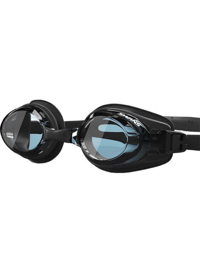 Swans Swimming Goggles, Imported From Japan, Waterproof, Anti-Fog, High-Definition, For Men And Women, Myopia Swimming Glasses, Large Frame Equipment, Fox1-1 Black - Image 2