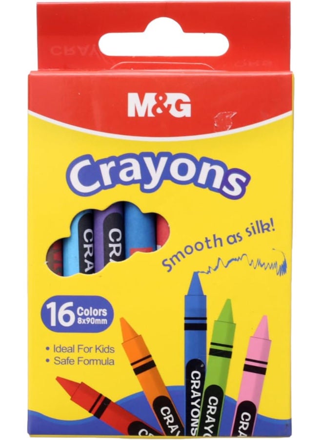 M&G Wax Crayons, Kid-Friendly Art Projects, Non-Toxic, 16 Colors - Image 2