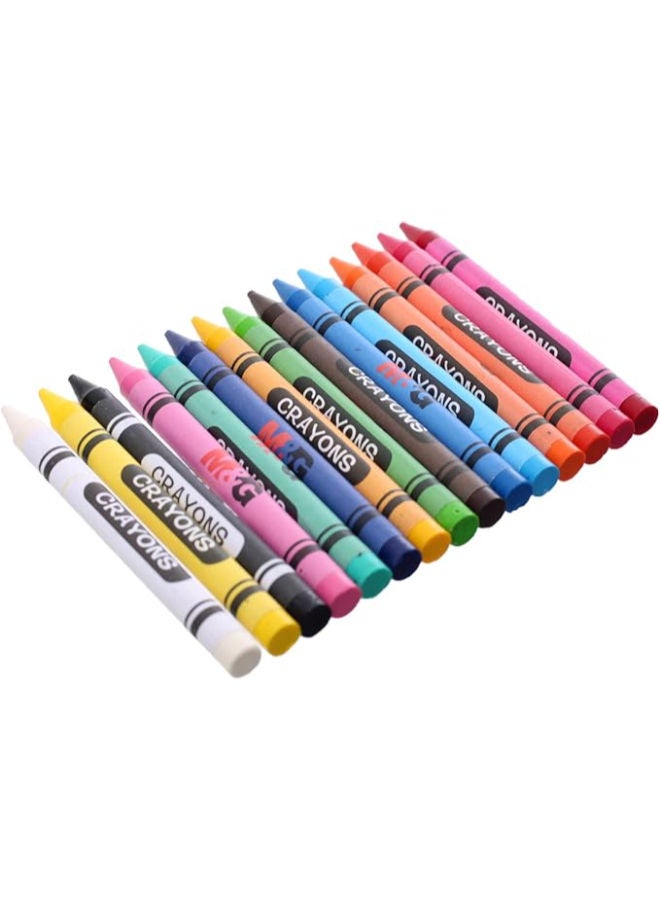 M&G Wax Crayons, Kid-Friendly Art Projects, Non-Toxic, 16 Colors - Image 1