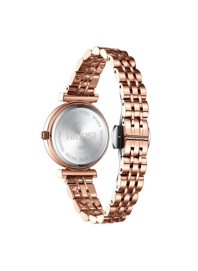 NIBOSI Women's Watches Analog Rose Gold Dial Rose Gold Band Watches for Women&Ladies&Girls Stylish Diamond Stainless Steel Wrist Watch with Mesh Band Gift - pzsku/Z9E9D6FB5E17D0B1722B5Z/45/_/1737721492/0a5ad737-ef06-4332-a4f0-98f5b7b34922