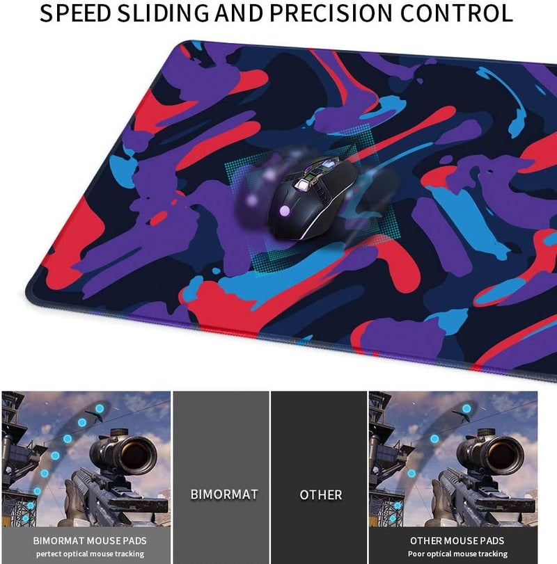 Bimormat Large Gaming Mouse Pad,Computer Laptop Keyboard XXL Mouse Mat,Durable Non-Slip Rubber Base and Waterproof Smooth Surface Desk Pad(90x40 B23line) - Image 4