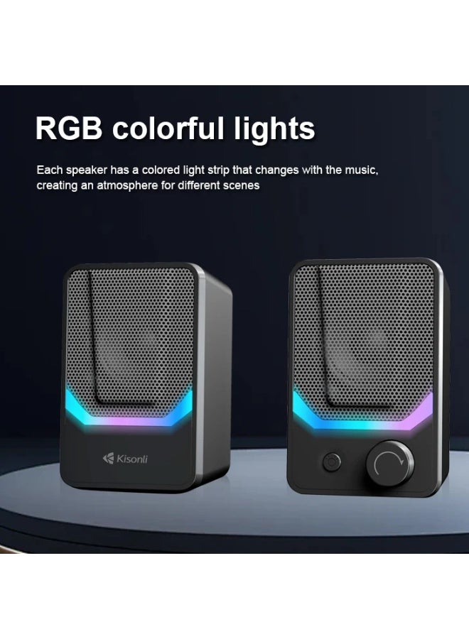 Kisonli X31 Wired USB Speaker – Powerful Sound with Modern Compact Design - Image 3