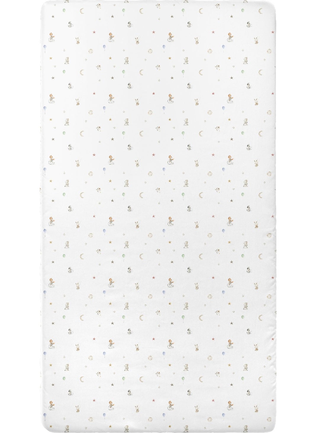Casadora Baby Circus 100% Cotton Satin Baby Fitted Sheet Set - 70 x 140 cm + 35 x 45 cm  - Image 5