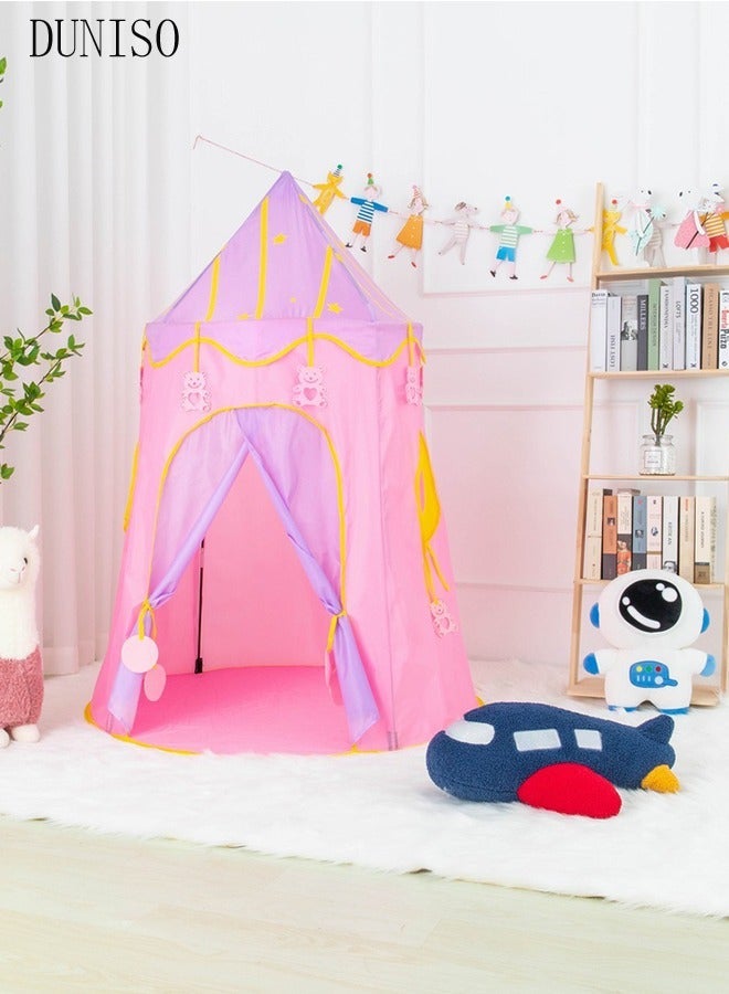 DUNISO Children's tents, children's play tents, princess castle tents, girls' gift toys, children's indoor play houses, portable and foldable children's tents - Image 3