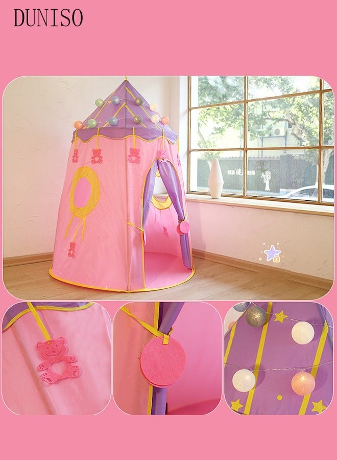DUNISO Children's tents, children's play tents, princess castle tents, girls' gift toys, children's indoor play houses, portable and foldable children's tents - Image 1