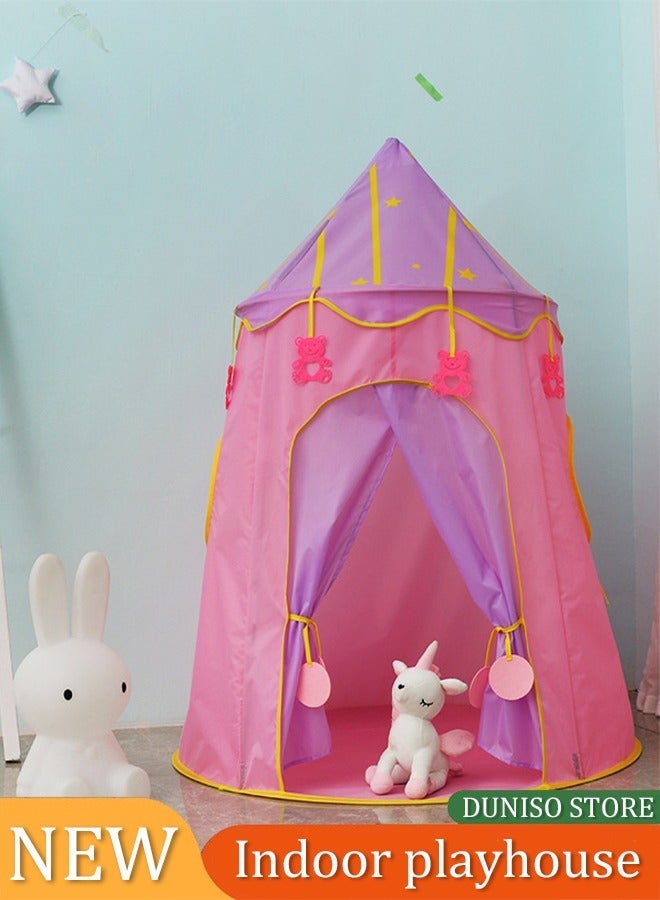DUNISO Children's tents, children's play tents, princess castle tents, girls' gift toys, children's indoor play houses, portable and foldable children's tents - Image 4
