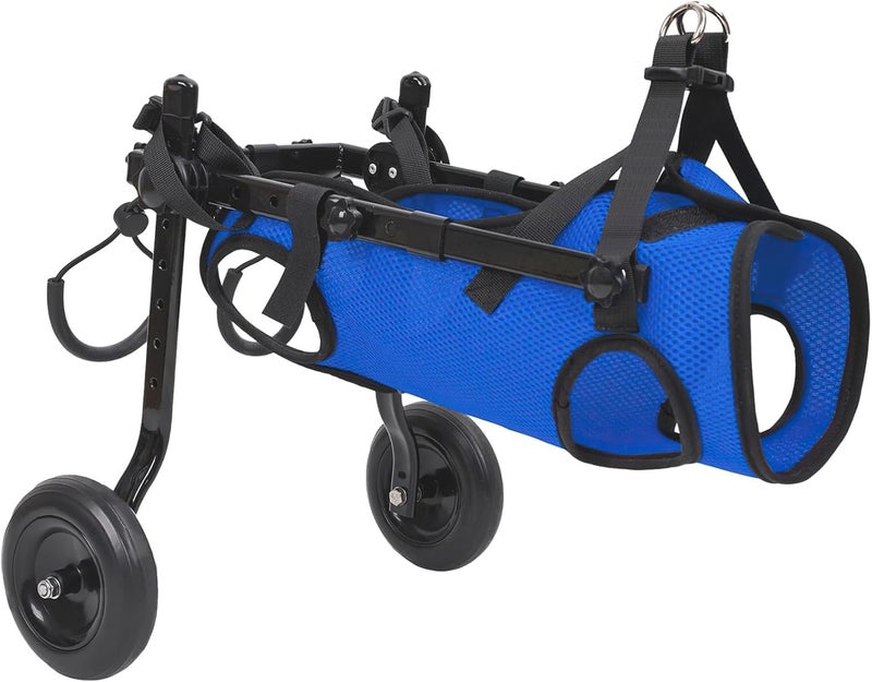 Medium Dogs, Canine Wheelchair for Back Legs, 4 Wheels, Metal Quality Frame, Adjustable Support Cart for Recovery, for Dogs 6-9Kg, Breathable Mesh Material, Easy to Assemble - Image 1
