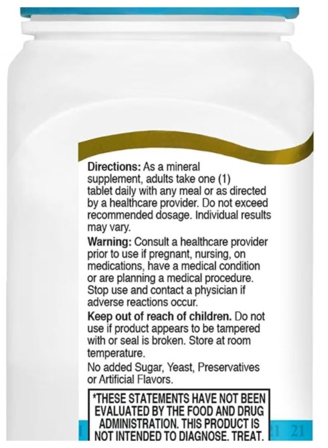 21C 21st Century Chelated Zinc 50 mg Dietary Supplement - 110 Tablets - Image 2