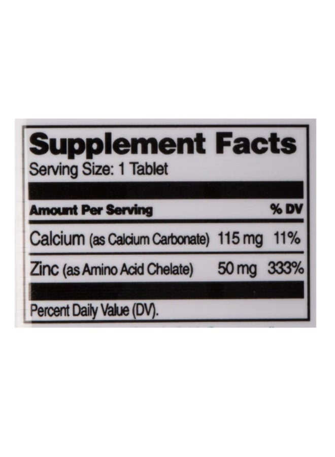 21C 21st Century Chelated Zinc 50 mg Dietary Supplement - 110 Tablets - Image 3