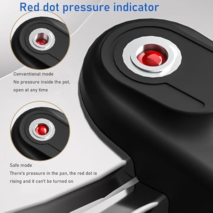 Sorandy Stainless Steel Pressure Cooker Household Pressure Cooking Pot With Safety Valve Multi Functional Cookware With Pressure Limit Device Compatible With All Types Of Stoves 10L - Image 4