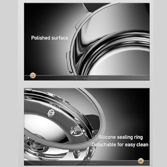 Sorandy Stainless Steel Pressure Cooker Household Pressure Cooking Pot With Safety Valve Multi Functional Cookware With Pressure Limit Device Compatible With All Types Of Stoves 10L - Image 5