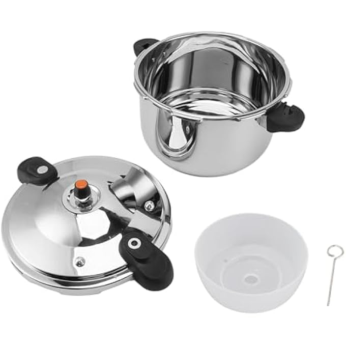 Sorandy Stainless Steel Pressure Cooker Household Pressure Cooking Pot With Safety Valve Multi Functional Cookware With Pressure Limit Device Compatible With All Types Of Stoves 10L - Image 3