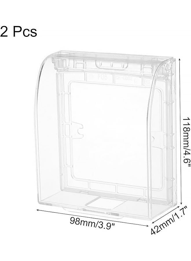 2 قطعة غطاء المقبس الخارجي غطاء المخرج الكهربائي حامي صندوق المخرج غطاء المخرج نوع غطاء صندوق كهربائي أبيض للحمام والمطبخ - Image 2