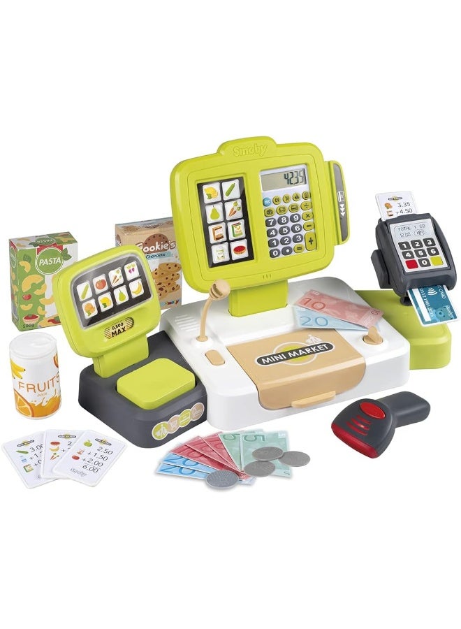 Smoby Toy Cash Register 7600350114, Interactive Shopping Till For Kids, Digital Display And Sounds - Image 1