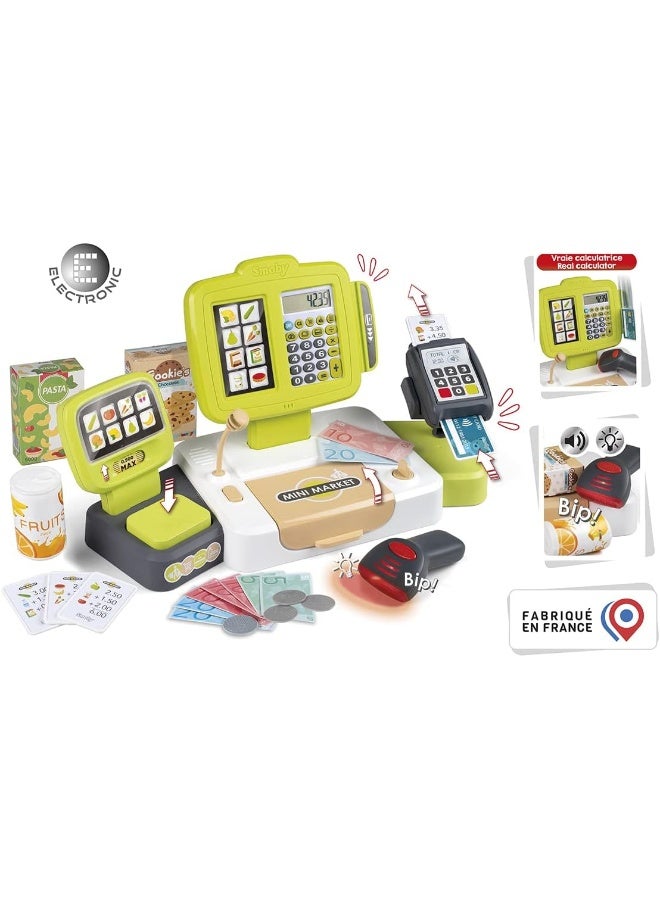 Smoby Toy Cash Register 7600350114, Interactive Shopping Till For Kids, Digital Display And Sounds - Image 2
