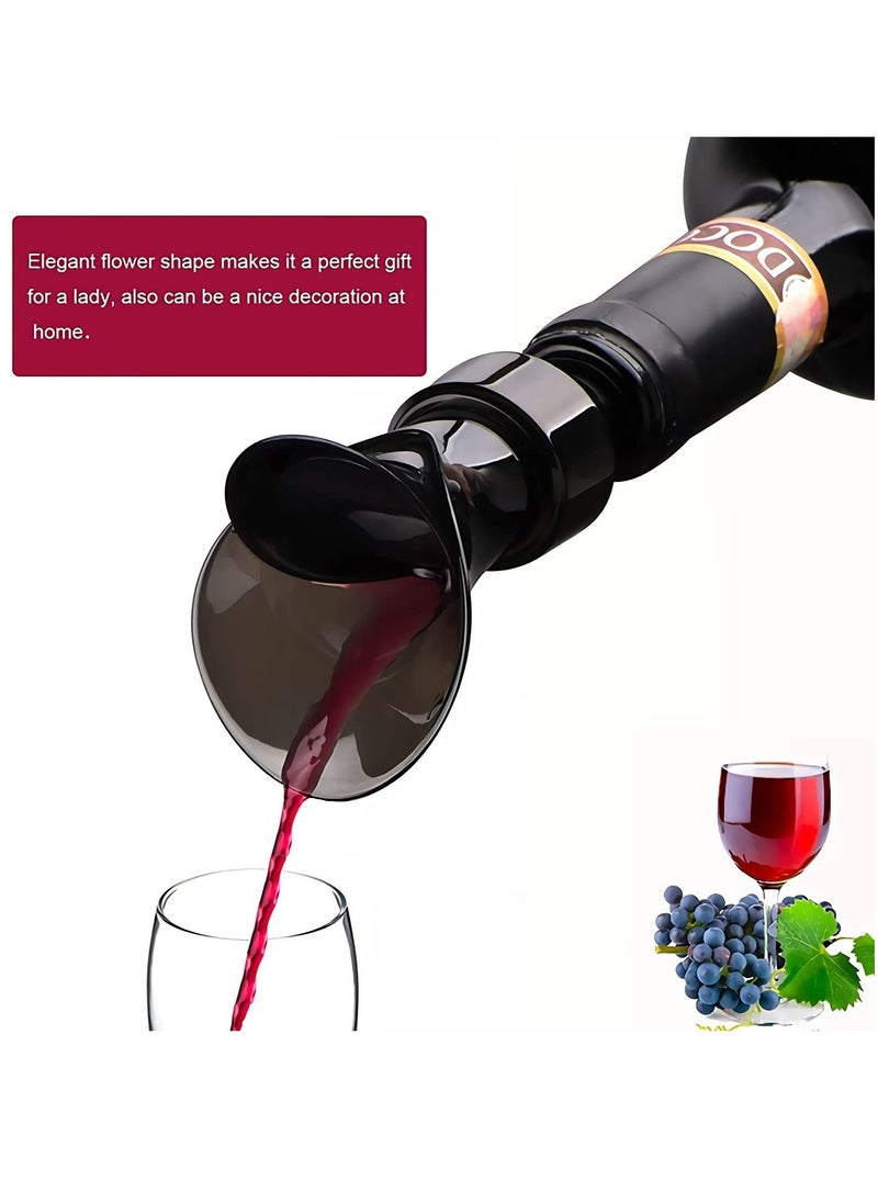 Generic - Wine Stopper, 2 in 1 Wine Pourer Stoppers, Flower Wine Aerator Pourer, Silicone Bottle Pourers for Alcohol, Reusable Leakproof Wine Preserver Keep Fresh, Wine Accessories Gifts for Women Men - Image 1
