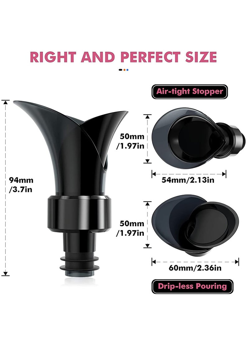 Generic - Wine Stopper, 2 in 1 Wine Pourer Stoppers, Flower Wine Aerator Pourer, Silicone Bottle Pourers for Alcohol, Reusable Leakproof Wine Preserver Keep Fresh, Wine Accessories Gifts for Women Men - Image 1