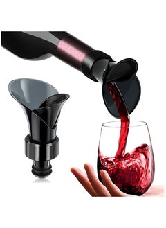 Wine Stopper, 2 in 1 Wine Pourer Stoppers, Flower Wine Aerator Pourer, Silicone Bottle Pourers for Alcohol, Reusable Leakproof Wine Preserver Keep Fresh, Wine Accessories Gifts for Women Men