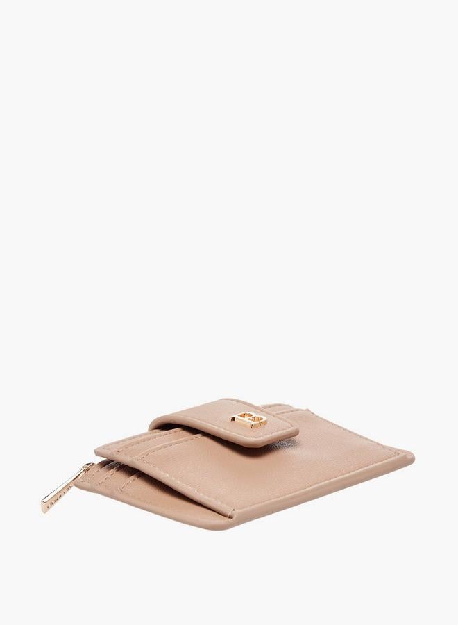 Flora Bella By Shoexpress Solid Card Holder with Snap Button Closure - Image 4