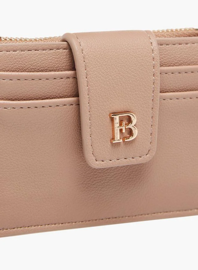 فلورا بيلا من شو إكسبرس محفظة بطاقات صلبة بإغلاق بزر كبس