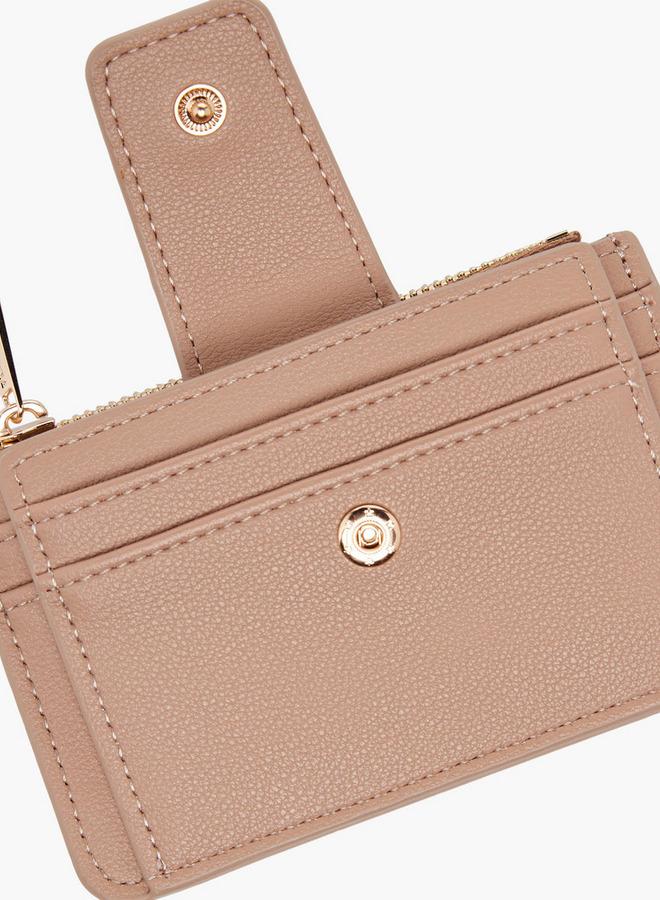 Flora Bella By Shoexpress Solid Card Holder with Snap Button Closure - Image 5