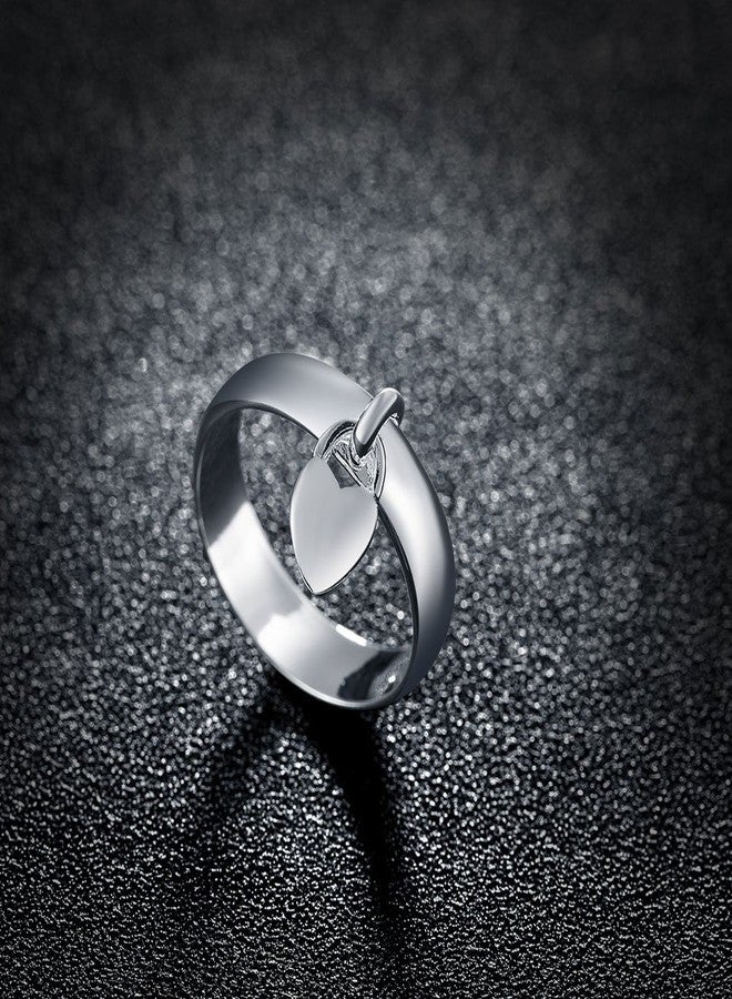 Cutesmile Fashion Jewelry 925 Sterling Silver Dangling Lock Band Ring S/love Fine Jewelry Gifts for Women for Her (10) - Image 5