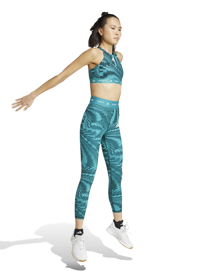 Adidas 7/8 Techfit Printed Leggings - Image 4