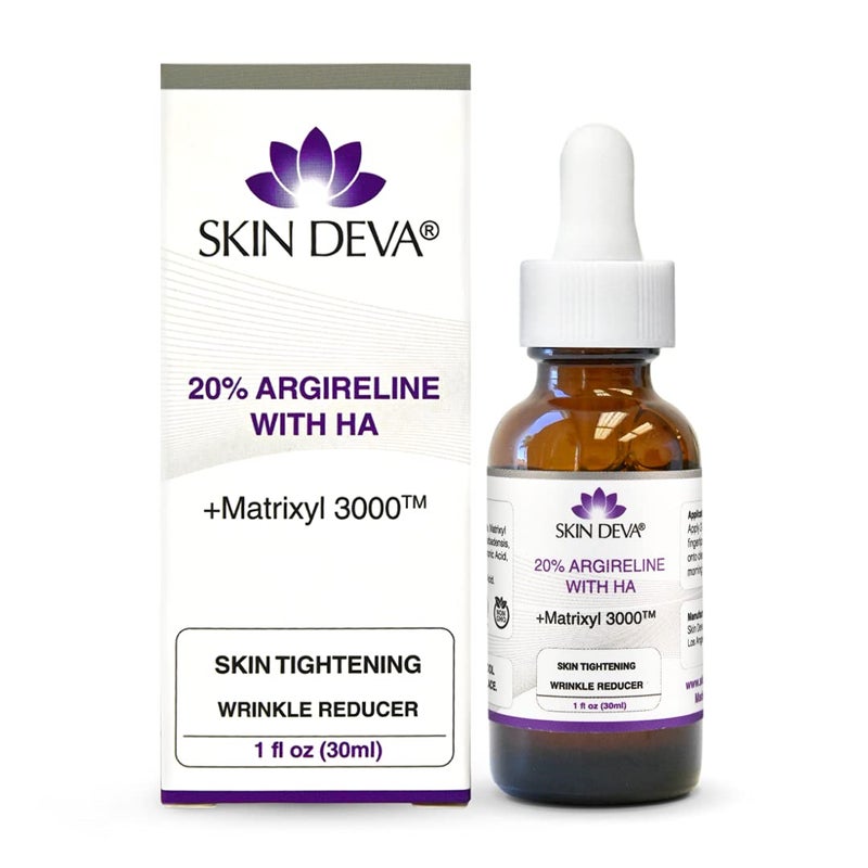 SKIN DEVA 20 Argireline Serum with Matrixyl 3000 Pure Hyaluronic Acid Serum For Face Deep Wrinkle Reducer Anti Aging Tones Skin and Stimulates Collagen Peptides Serum For Face