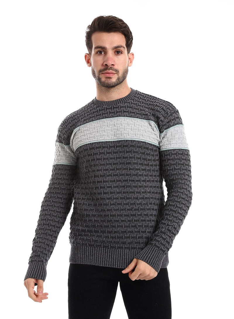 Caesar Wool Mens Pullover With Multi Design  - Image 1