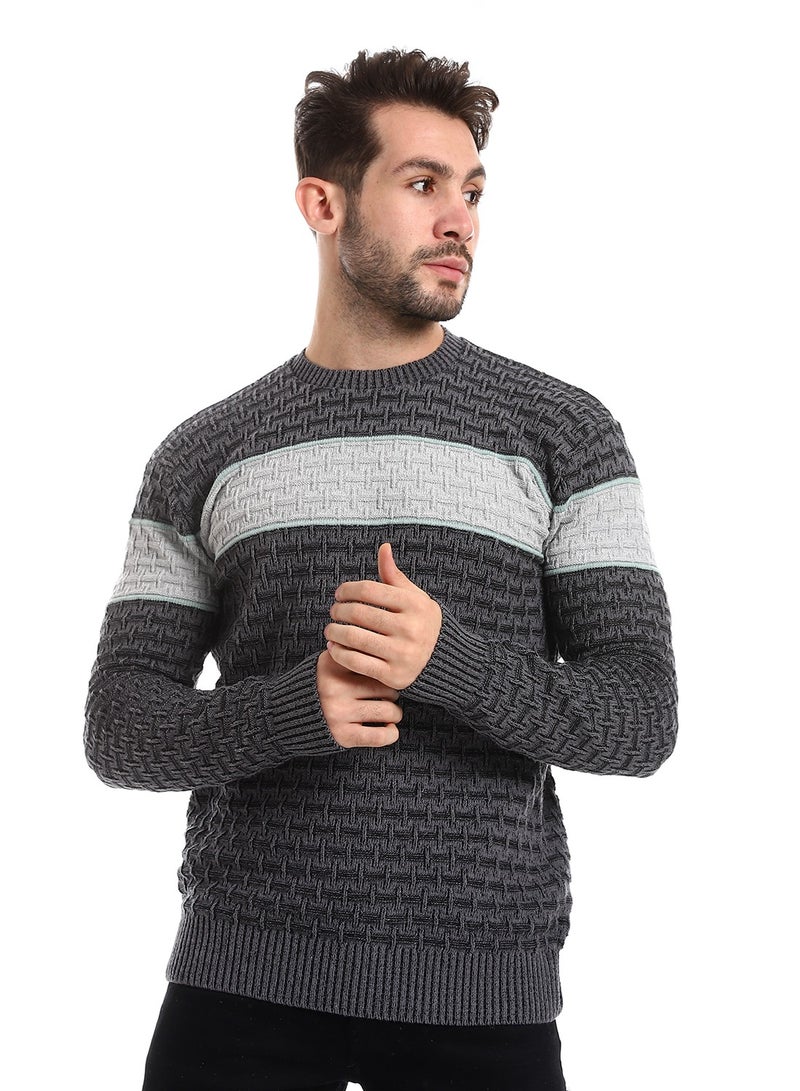 Caesar Wool Mens Pullover With Multi Design  - Image 2