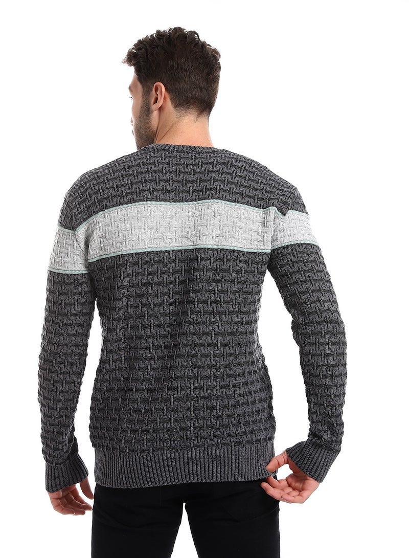 Caesar Wool Mens Pullover With Multi Design  - Image 4