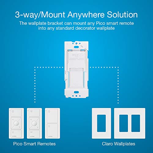 LUTRON حامل لوحة جدار إضاءة ذكية لوتрон كاسيتا لجهاز التحكم عن بُعد بيكو (يتم بيع بيكو بشكل منفصل) - Image 3