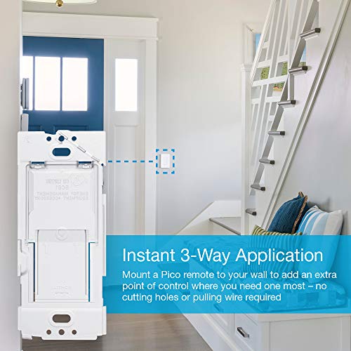 LUTRON حامل لوحة جدار إضاءة ذكية لوتрон كاسيتا لجهاز التحكم عن بُعد بيكو (يتم بيع بيكو بشكل منفصل) - Image 2