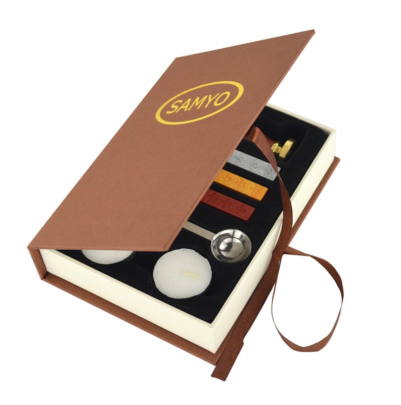 Samyo Stamp Seal Sealing Wax Vintage Classic OldFashioned Antique Pattern Set Brass Color Creative Romantic Stamp Maker Rose