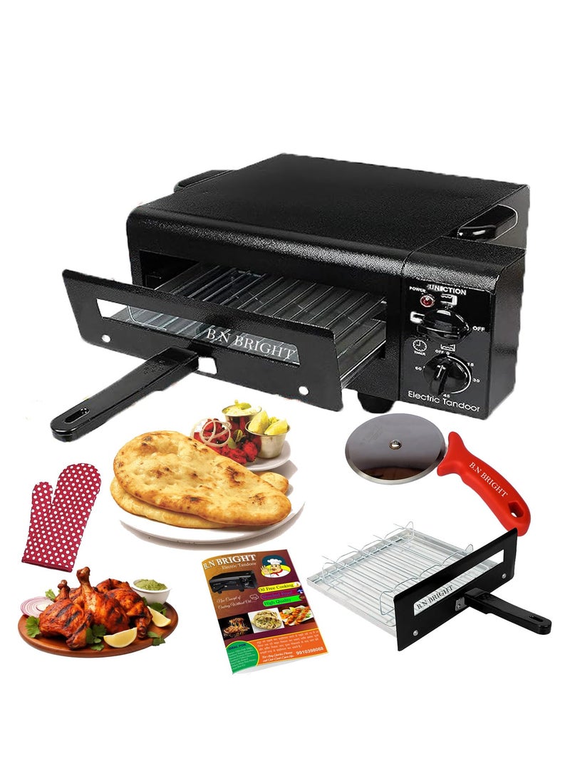 B.N. brights BNBrights Medium smart Electric Tandoor 2000Watt With Timer and Regulator CRC Seat SS Element Glove Jali Seek Try Handle R Book Pizza Cutter one year warrenty  - Image 1