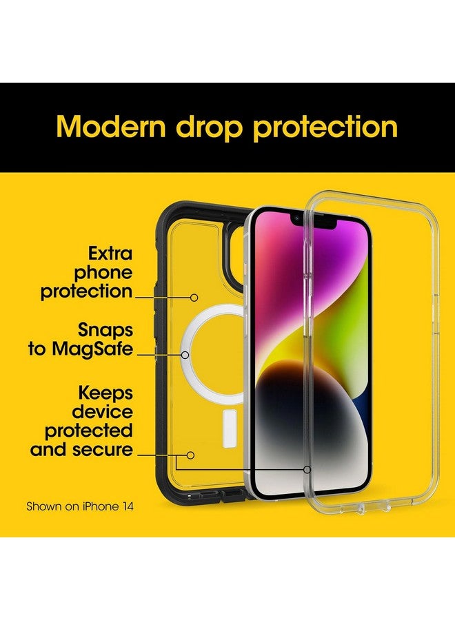 Otterbox OtterBox iPhone 15 Pro Defender Series XT Case with MagSafe, Screenless, Rugged - Non-Retail Packaging - Clear/Black  - Image 3