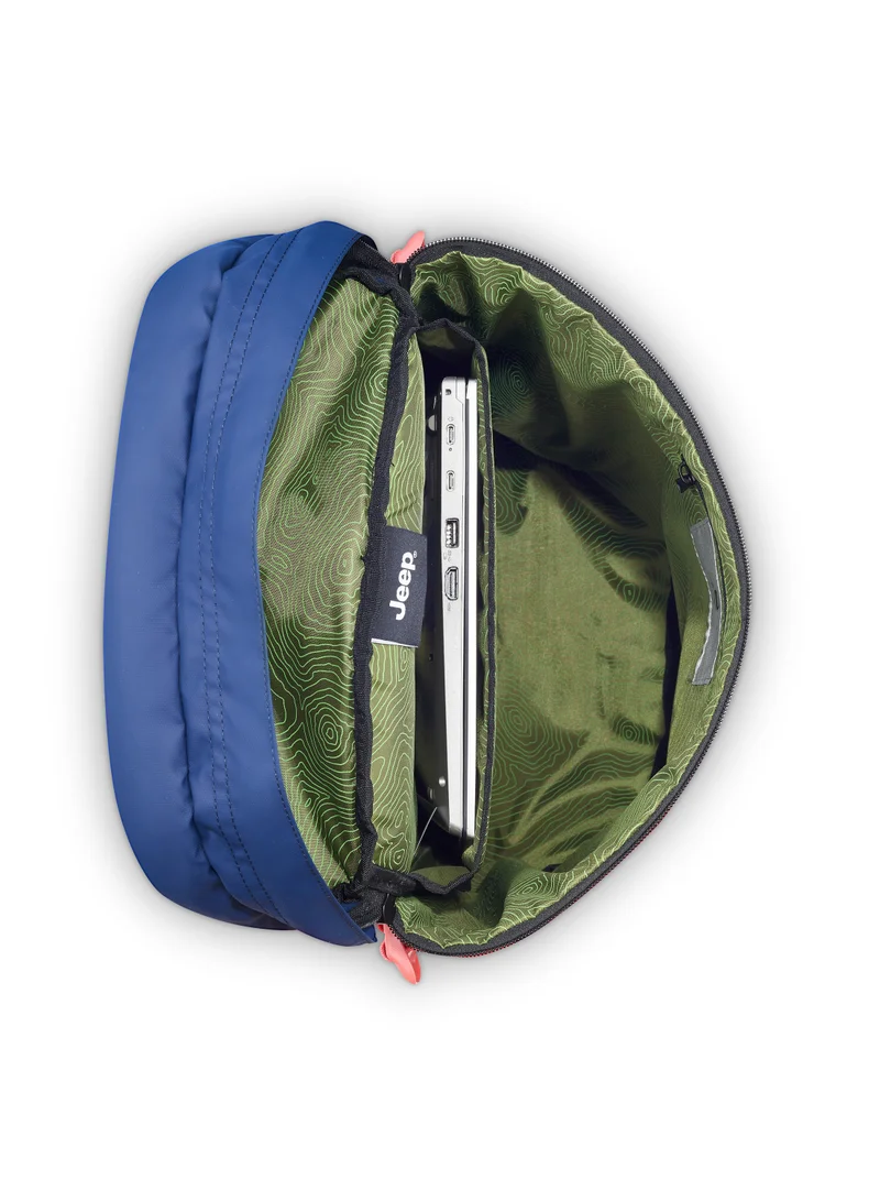 Jeep Jeep Cylindrical 17" Compartment Laptop Backpack 23L Navy