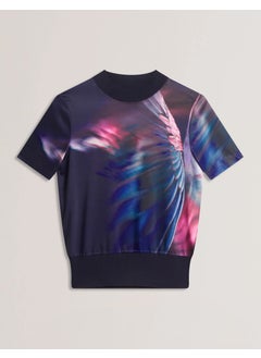 Ted Baker Woven Front Knitted T-Shirt  - Image 4