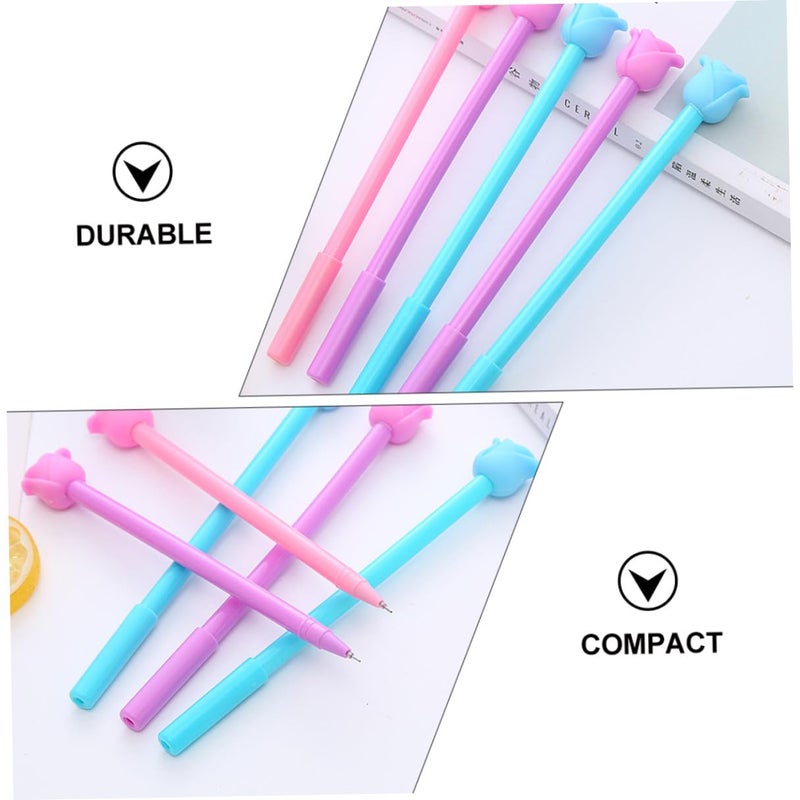 12Pcs 0 5mm Fine Point Rose Flower Gel Ink Pens Cute Cartoon Style For Students Office Writing - Image 4