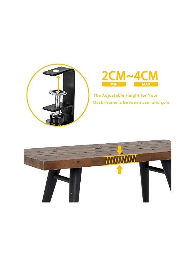 promass Under Desk Cable Management Tray | Cable Organizer & Wire Organizer for Cable Management Under Desk, Ideal Setup Accessories for Office, Home & Kitchen | Clamp Mount, No Drilling - Image 3
