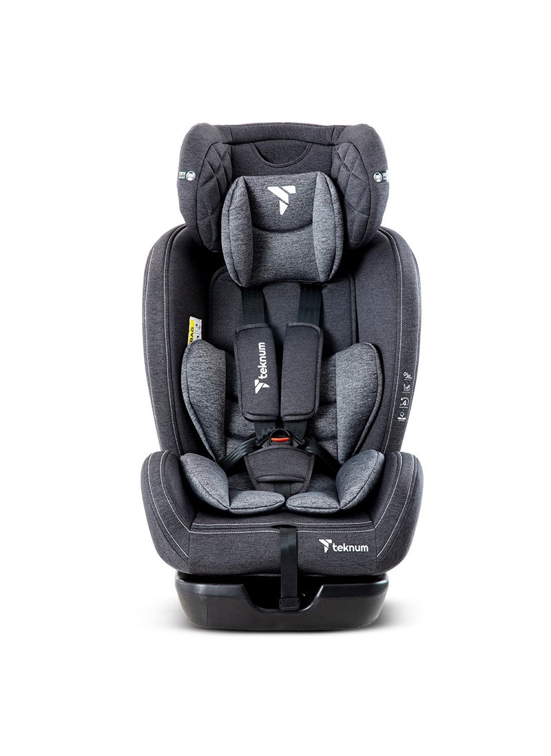 TEKNUM Teknum Evolve 2 Car Seat 0-12yrs with Grey Dad's Diaper Hand Bag - Dark Grey  - Image 2